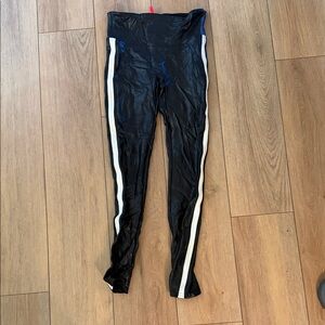 Black Leggings with White Stripes